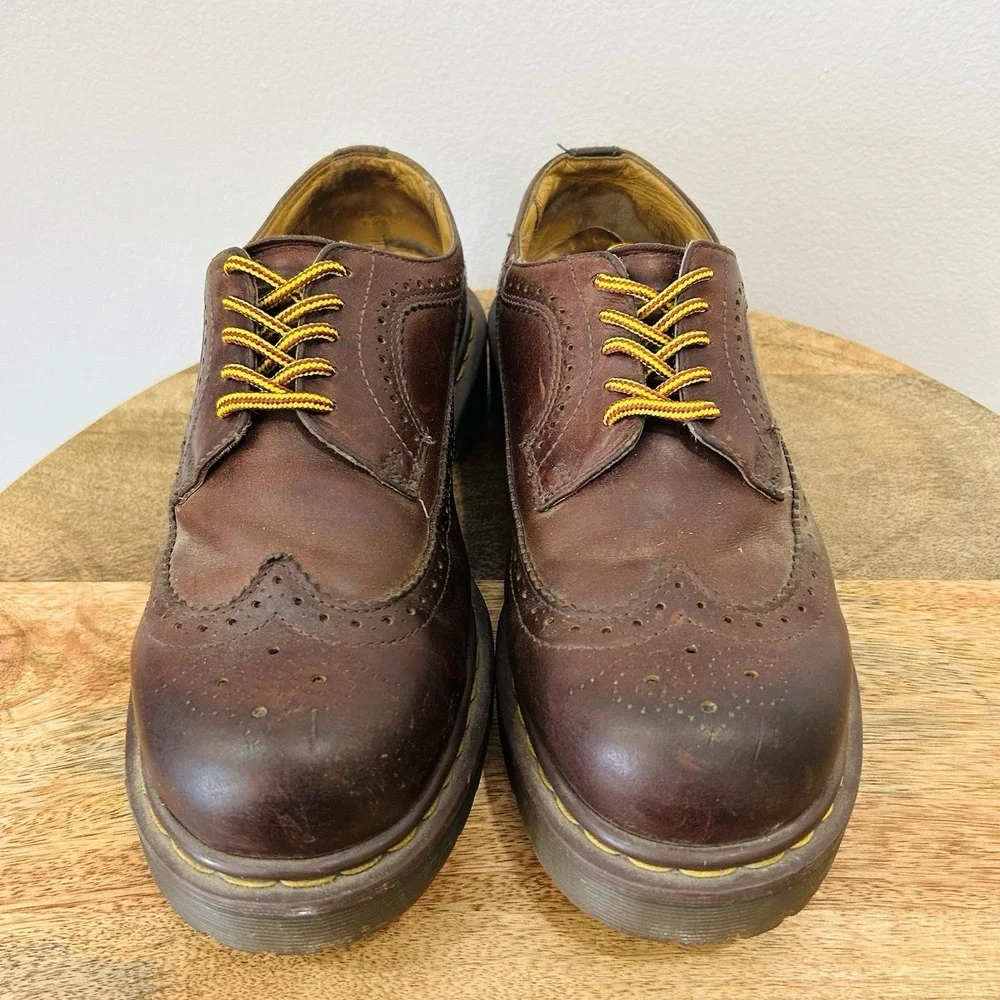 Vintage Doc Dr. Martens 3989/34 Brown  Brogue Made In England Size 10 Y2K
